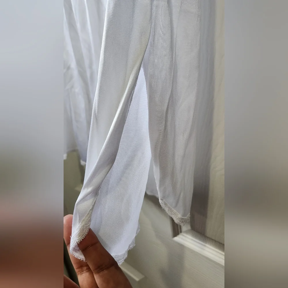 Vasserette white slip skirt women's size Large